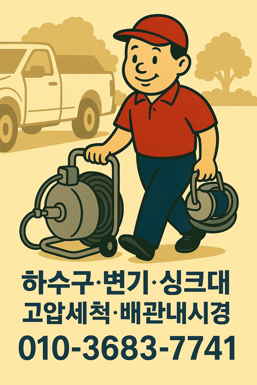 하수구·변기·싱크대 막힘 뚫음 전문 배관닥터 놈놈놈 작업기기 이미지4